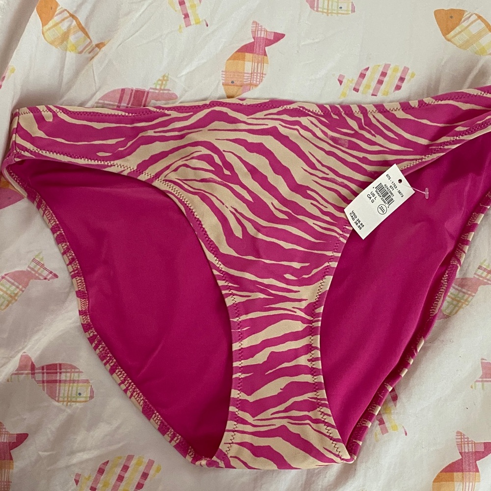 Aerie Pink and Cream Zebra Bikini Bottom NWT - Bring it on Spring Break!